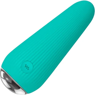 Gender X O Cone Rechargeable Waterproof Silicone Powerful Bullet Vibrator Teal