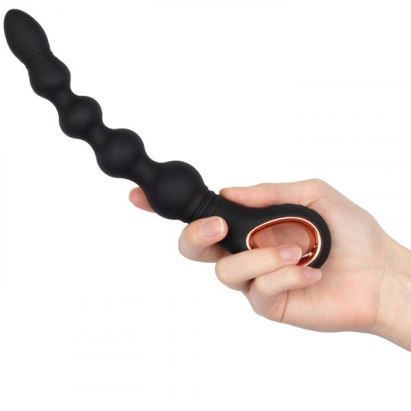 Bondara Black Rose Gold 16 Function Beaded Anal Vibe – 9 Inch — image 5 of 5