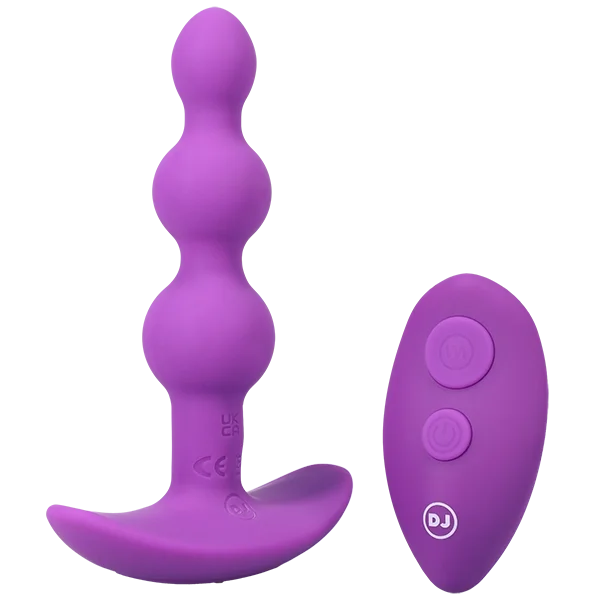Doc Johnson A-Play Beaded Vibe Rechargeable Anal Plug with Remote