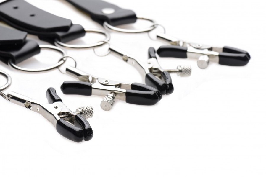 Labia Spreader Straps With Clamps