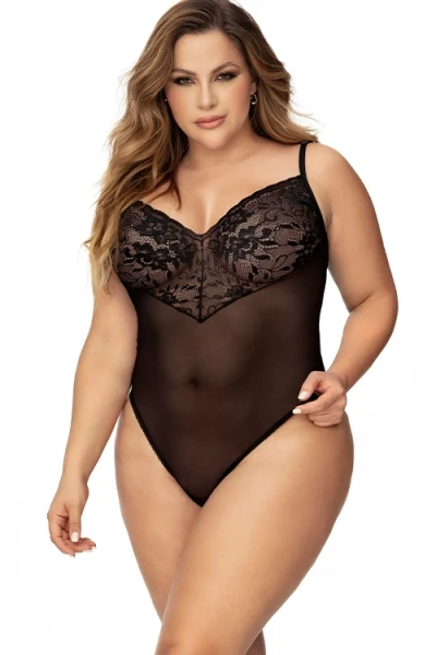 Mapale by Espiral Iris Black Mesh Bodysuit