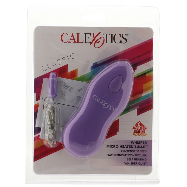 California Exotic Whisper Micro Heated Bullet Purple