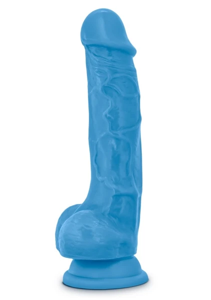 Neo - 7.5 Inch Dual Density Cock With Balls - Neon Pink