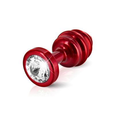 Anni Ano Ribbed Butt Plug Red 25mm