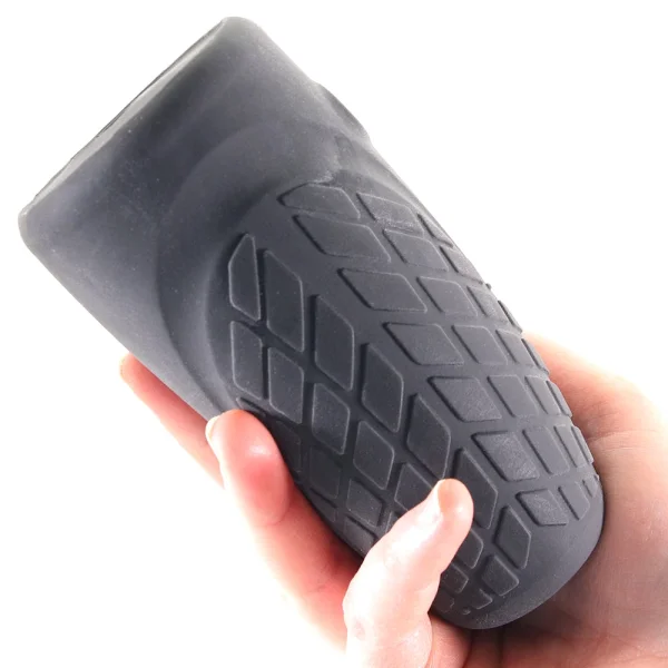 M Elite Platinum Gript Silicone Dual End Penis Masturbator By Blush - Black