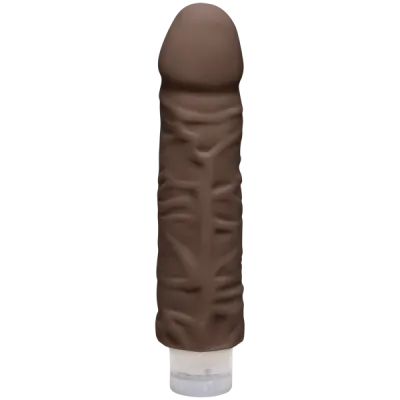 The D Shakin D 7 inch Vibrating Dildo Chocolate Brown