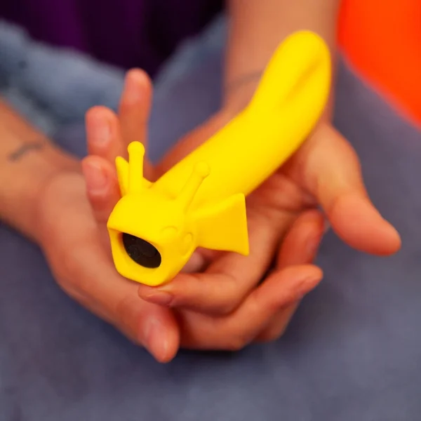 Sunshine Shimmer Silicone Rechargeable G-Spot Vibrator By Cute Little Fuckers - Sunshine Yellow
