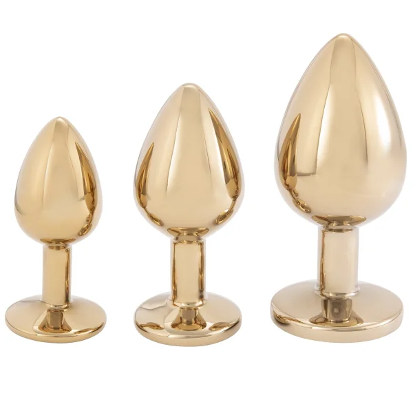 Gold Metal Butt Plug With Jewel