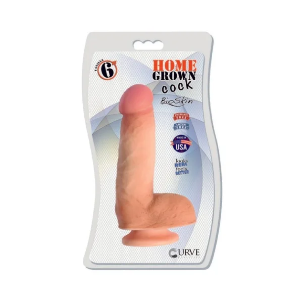 Home Grown Cock Bioskin 6 inches Beige