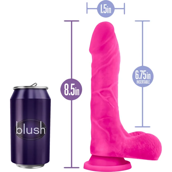 Au Naturel Bold Thrill 8.5 Inch Sensa Feel Dual Density Dildo By Blush - Pink