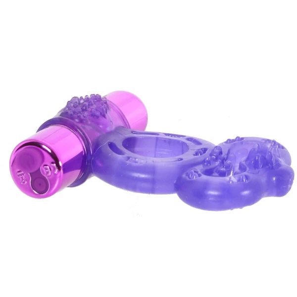 BodyWand Rechargeable Duo Textured Ring in Purple — image 4 of 6