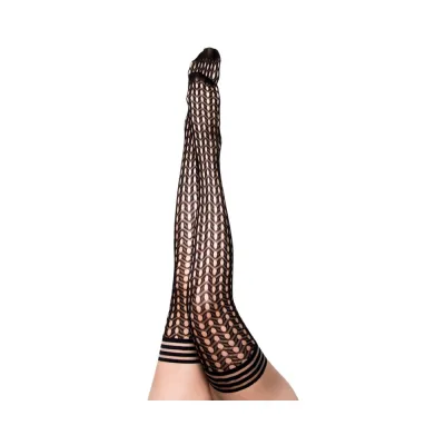 Kixies Mimi Black Fishnet Circles Size B