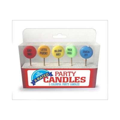 X Rated Party Candles 5 Colorful Candles