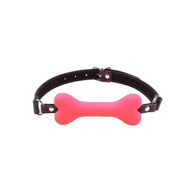 Woof Woof Bone Gag Pink