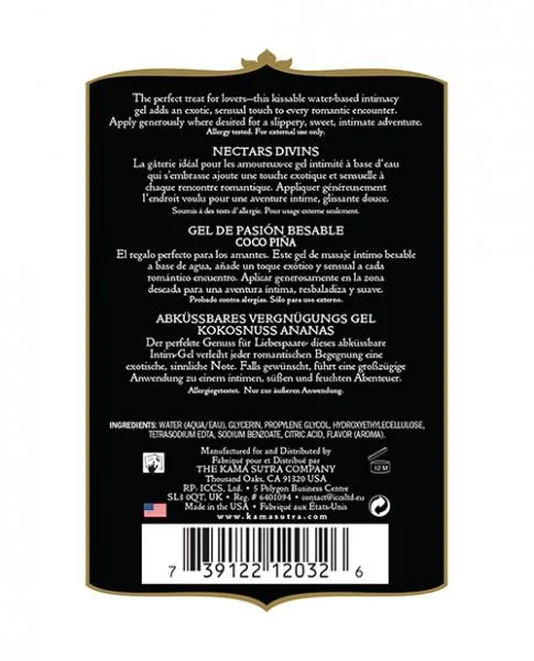 Kama Sutra Divine Nectars Coconut Pineapple 5oz
