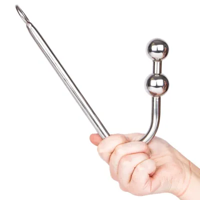 Torment Stainless Steel Double Ball Anal Hook