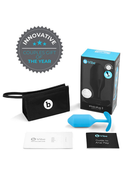 B-Vibe Weighted Silicone 4.7" Snug Butt Plug 3 (180g)