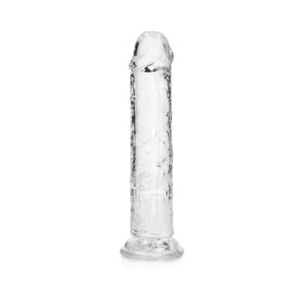 Realistic Dildos: Realrock Crystal Clear Straight 7 In. Dildo Without Balls Clear