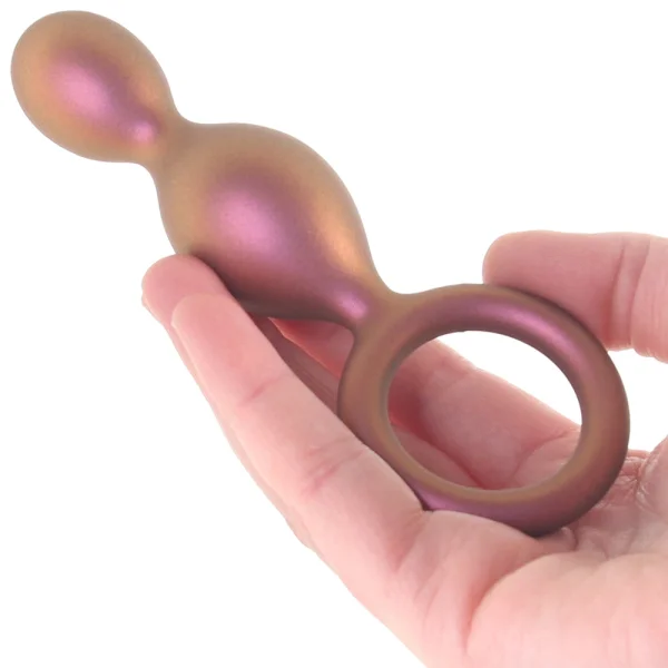 Anal Adventures Matrix Duo Loop Silicone Butt Plug By Blush - Copper