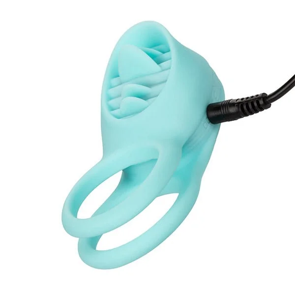 French Kiss Silicone Rechargeable Vibrating Enhancer with Cock Ring