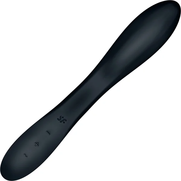 Satisfyer Rrrolling Explosion Silicone Rechargeable Waterproof 12-Function G-Spot Vibrator - Black