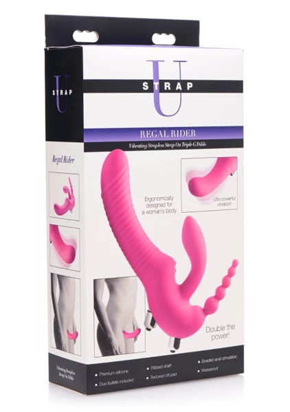 Regal Rider Vibrating Strapless Triple G Dildo — image 8 of 8
