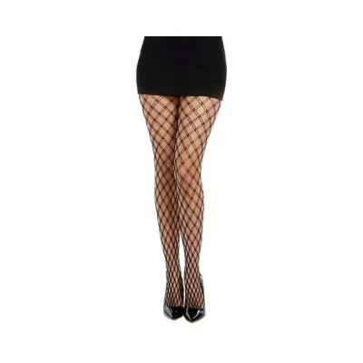 Dreamgirl Double knitted Fence net Pantyhose Black Os