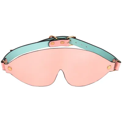 Bondara Luxe Bow To Me Pink PU Blindfold