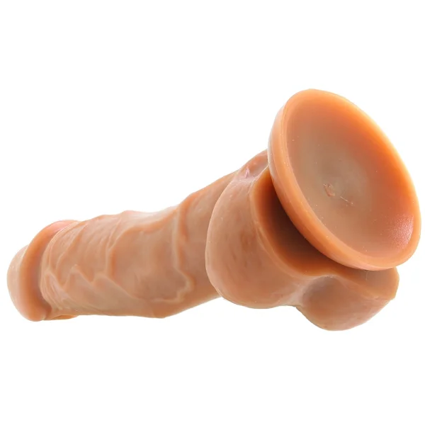 Colours Dual Density 5 Inch Silicone Suction Cup Dildo - Caramel