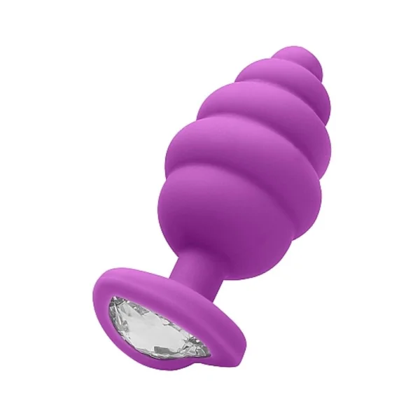Ouch! Large Ribbed Diamond Heart Plug