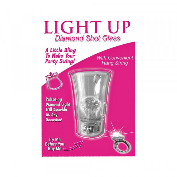 Light Up Diamond Shot Glass With String Clear