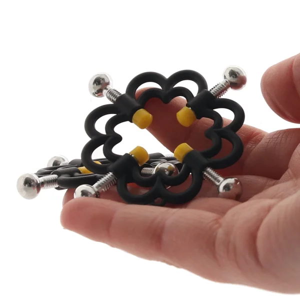 Boundless Nipple Grips Power Grip 4-Point Nipple Press By CalExotics - Black