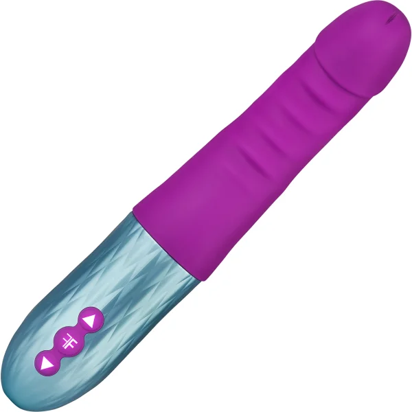 Cadenza Rechargeable Silicone Thrusting Dildo By FemmeFunn - Purple