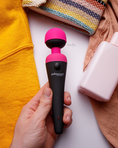 BMS Factory PalmPower Plug & Play Massager Corded Rechargeable Wand Vibrator