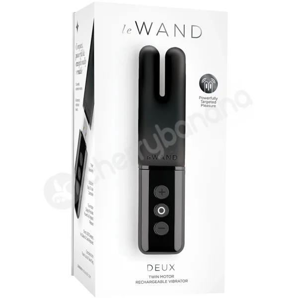 Le Wand Deux Black Chrome 15 Function Vibrating Stimulator