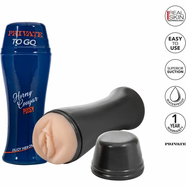 Private Horny Cougar Vacuum Cup To Go Penis Masturbator By CalExotics