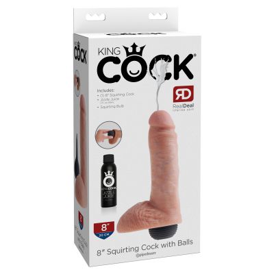 Pipedream 8 Squirting Realistic Dong with Balls