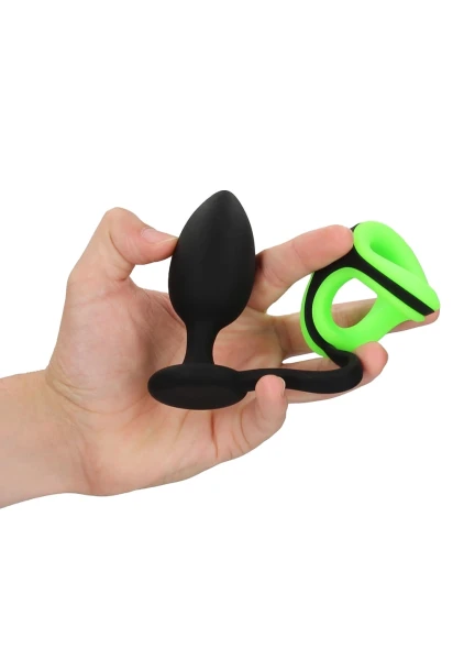 Ouch! Glow in the Dark Butt Plug with Cock Ring and Ball Strap — image 8 of 10