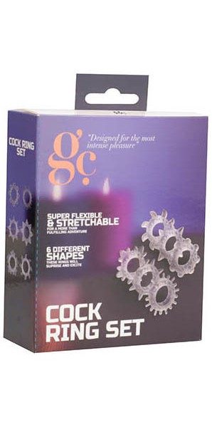 Assorted Cock Rings Set x6