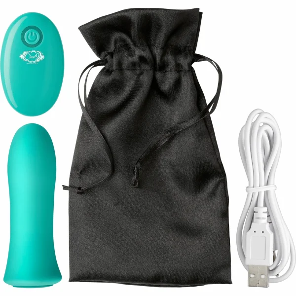 Cloud 9 Power Touch Rechargeable Wireless Bullet Vibrator With Remote Control - Teal