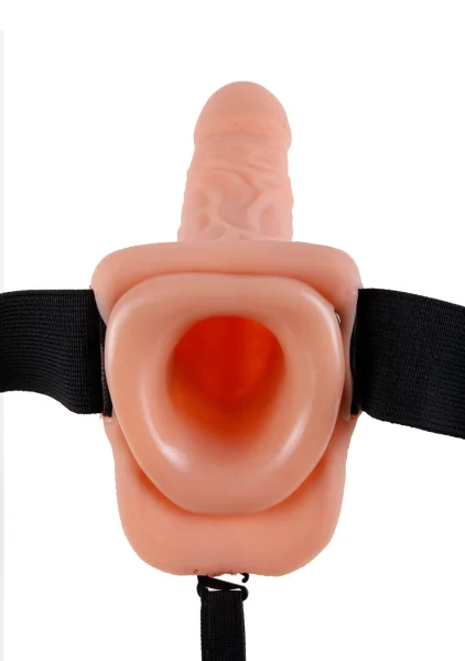 Fetish Fantasy Series 7'' Vibrating Hollow Strap-on With Balls