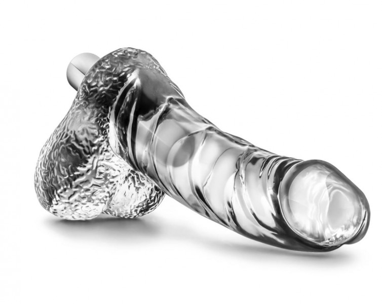 Blush Novelties Naturally Yours Vibrating Ding Dong 6.5" - Clear