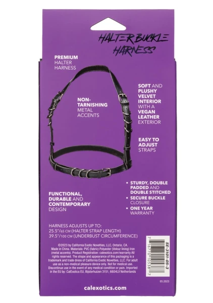 Euphoria Collection Halter Buckle Harness