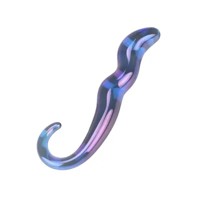 Lucent Dragon Tail Glass Massager 7 Inch Blue 7 Inch