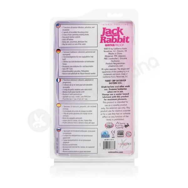 Pink Intense Intermediate Thrusting Jack Rabbit Vibrator