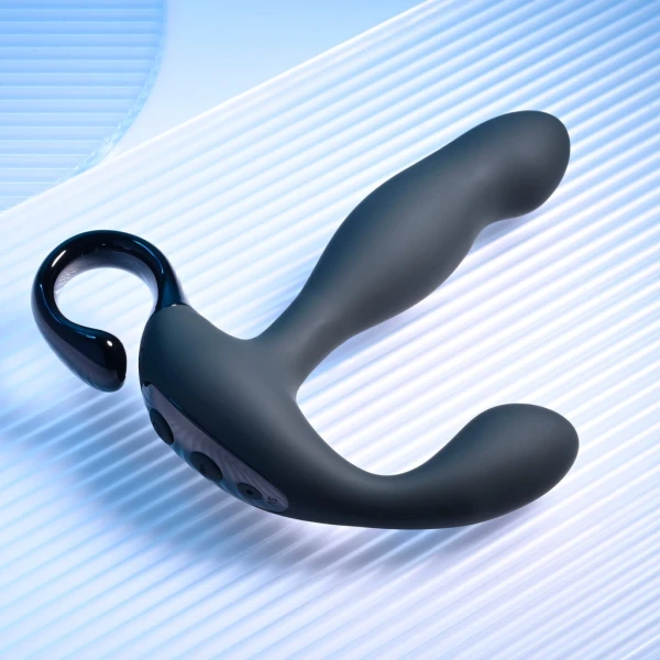 Playboy Pleasure Come Hither Silicone Rechargeable Vibrating Prostate Massager With Remote - Black