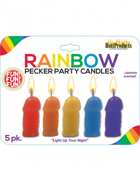 Rainbow Pecker Party Candles — image 2 of 2