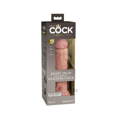 King Cock Elite Silicone Dual density Cock 8 In Light