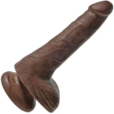 King Cock 6 Suction Cup Dildo With Balls Chocolate