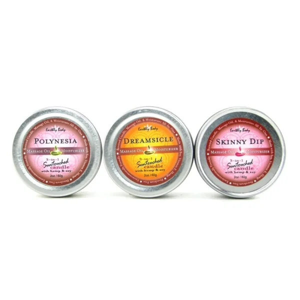Earthly Body Hemp Seed Massage Candle Trio Set